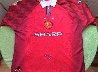 Mint 1996/98 Manchester United #7 George Best Umbro Home Jersey Size 3XL Adults
