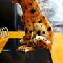 Vintage Ceramic 70's Leopard  Statue Ornament Image 3