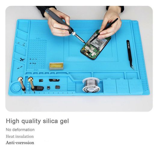 Magnetic Heat Insulation Silicone Pad Desk Mat Maintenance Platform 45x30cm