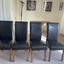 Solid Wood Dining Table + 4 Black Chairs Image 5