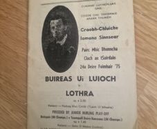 1975 North Tipperary Senior Hurling Final Match Programme