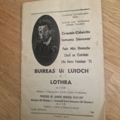 1975 North Tipperary Senior Hurling Final Match Programme