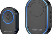 Wireless Doorbell, Waterproof Plug in Doorbell Operating at The Range of 300m with 39 Chimes, 5 Levels Volume Adjust &amp; LED Indicator, Easy Install at Home, Apartment &amp; Warehouse, Black
