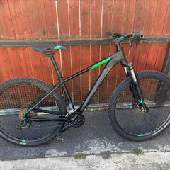 Black/Green cube mountain bike