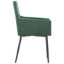 Dining Chairs with Armrests 2 pcs Green Velvet Image 3