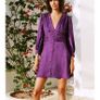ZARA jacquard purple mini dress, Small, bloggers Image 4