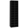 Shoe Cabinet Black 54x34x183 cm Chipboard Image 4