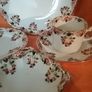 Vintage Osbourne  China Trio + Cake Plate & Trinket Dish Image 3