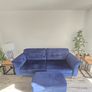 Bard Large Sofa Navy & Bard Large Footstool Navy Image 4