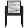 Garden Chairs 4 pcs Rope Rattan Black Image 5