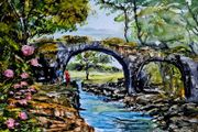 old Weir bridge  Killarney watercolour