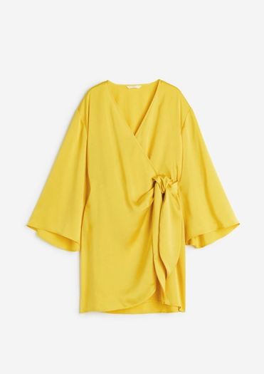 Satin wrap dress H&M