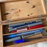 1960's wooden pencil case Image 3