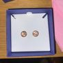 Swarovski gold earrings with gold crystal Image 2