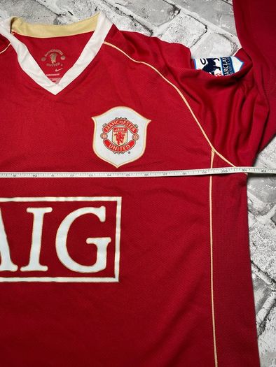 Nike Manchester United Mens 2006/2007 Home Long Sleeve Jersey No.4 Heinze Size Medium