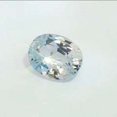 ALGT Certified 1.88ct Natural Sapphire Faint Blue. Unheated & Lab Sealed