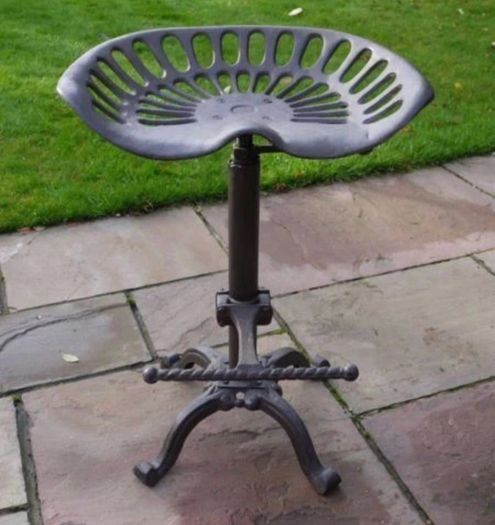 NEW Cast Iron Tractor Style Kitchen Bar Stool Vintage Style