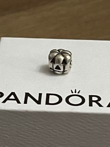 Pandora Silver Jack O lantern Pumpkin -used