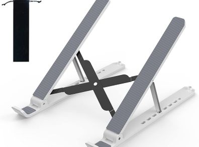 NEW SALE | Laptop Stand for Desk, Adjustable Laptop Riser ABS+Silicone Foldable Portable Laptop Holder, Ventilated Cooling Notebook Stand for 10-15.6 Inch Laptops,Tablet