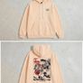 ROMWE Japanese Graphic Hoodie Oversized Peach/Beige Image 2