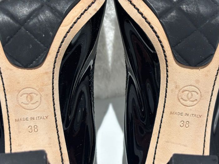 CHANEL Black Patent Pumps