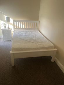 Wooden Double (4ft 6) White Bed Frame