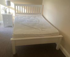 Wooden Double (4ft 6) White Bed Frame