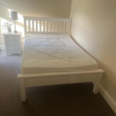 Wooden Double (4ft 6) White Bed Frame