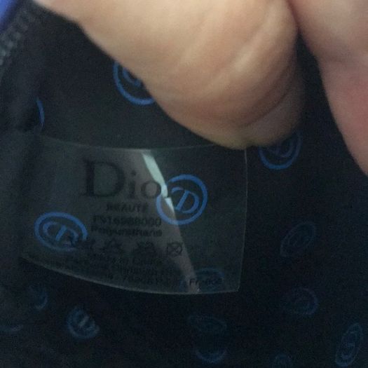 Dior beauty royal blue round Makeup bag pouch