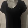 Tommy Hilfiger black V-neck ladies top size XL UK18 EU46 Postage included Image 2