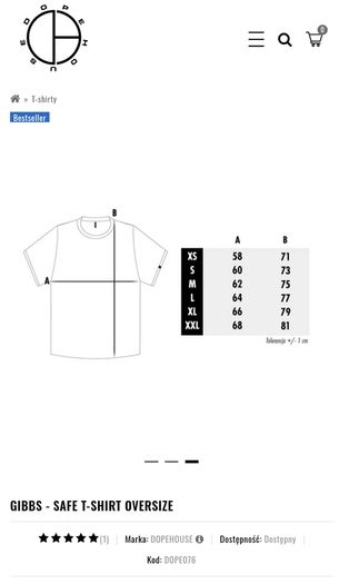 DOPEHOUSE Gibbs T-shirt Black Unisex M   Made in Poland