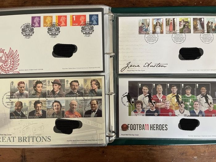 Collection of  77 UK First Day Cover stamps 2010 to 2013 in album