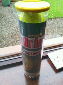 BRAND NEW set of 4 Tennis Balls in container with lid