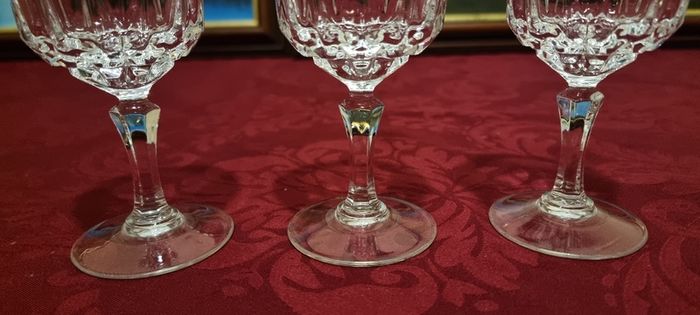 3 Piece Stemmed Crystal Goblets / Wine Glasses
