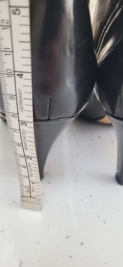 SEE by Chloe black leather hi-shine ankle boots Sz 40 (fit 7-7.5UK) - Rrp 495 (New)