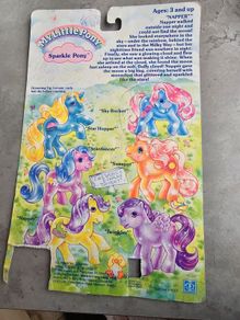 Backcard for Napper Sparkle Ponies HTF MLP G1 1988
