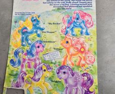 Backcard for Napper Sparkle Ponies HTF MLP G1 1988