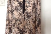 Pink and black long sleeve blouse Uk 14 includes postage