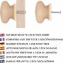 Round Unfinished Wood Knobs with Screws (20 Pack) - 3.4 x 2.5cm / 1.34 x 0.98 Inches - Natural Wooden Birch Door Knob Hardware - Furniture Cabinet, Wardrobe, Cupboard & Drawer Pull Handles Image 4