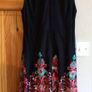 Ladies Mandi Black w/ Floral embrodiery dress size 10 includes post Image 4