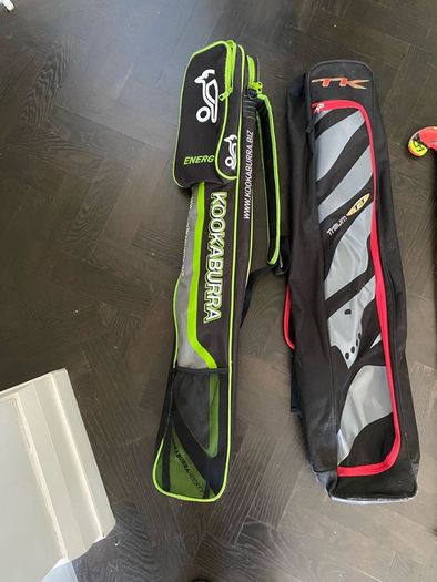 Hockey sticks;  bags & shin guards
