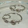 Diamond earrings White & Black Diamond J-Hoop Earrings Image 6