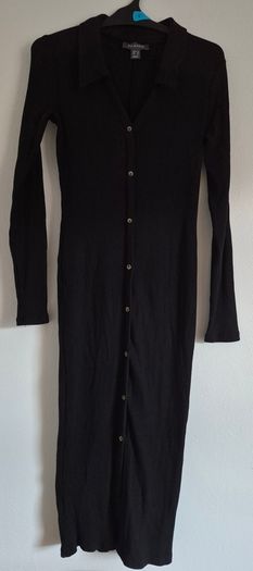 Long Black Cord Dress