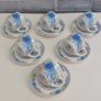 Beautiful and Rare Masons Patent Ironstone Set of Six Straight Sided Coffee/Tea Cup and Saucer Duos in the Regency Pattern, Circa 1950 Image 3
