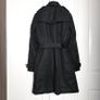 Zara Black Long Trench Coat Size M Image 9