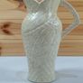 Price Bros Vintage mid-century jug vase cream leaf pattern made in England Image 2