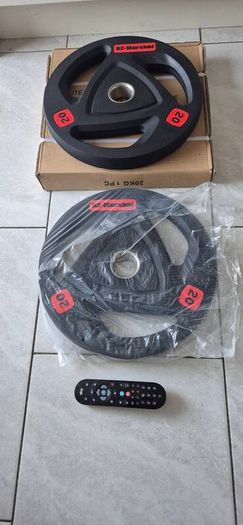 brand new 2x20 kilo olympic tri grip plates
