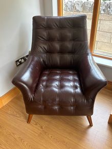 Brown Leather Armchair