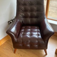 Brown Leather Armchair
