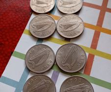 mint 2 shilling coins.   various dates
